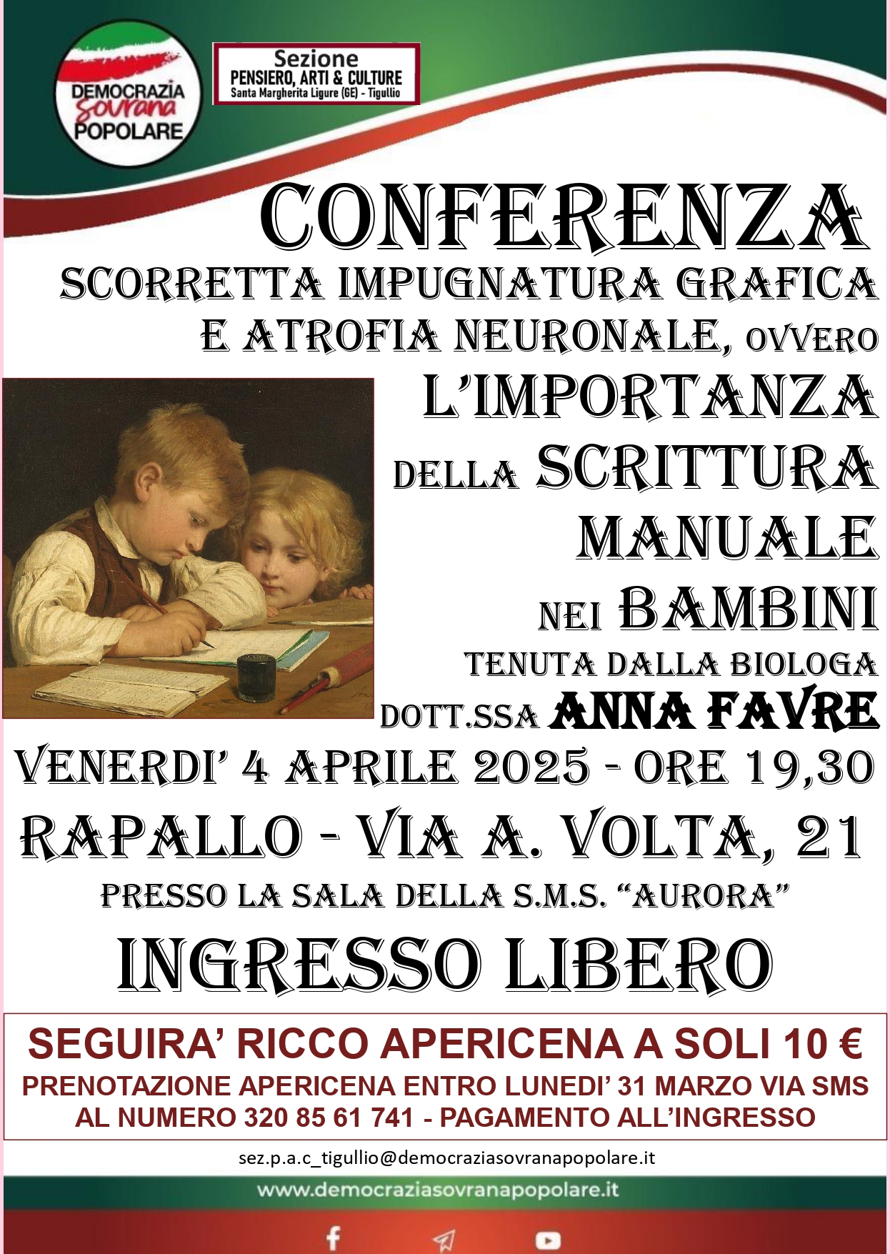 RAPALLO VENERDI' 04.04.2025 ORE 19:30
